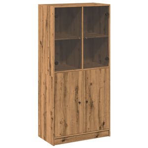 vidaXL Highboard med d&oslash;rer artisan eik 68x37x142 cm konstruert tre