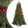 vidaXL Kunstig sammensatt juletre 150 cm 150 LED-lys Varmhvit