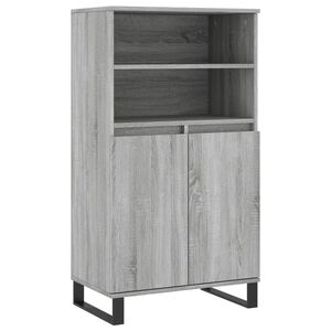 vidaXL Highboard gr&aring; sonoma 60x36x110 cm konstruert tre
