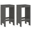 vidaXL Barkrakker 2 stk gr&aring; 40x36x75 cm heltre furu
