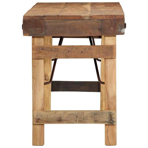 vidaXL benk Naturlig 110 x 35 x 46 cm Gjenbrukt Gammel Tre