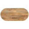 vidaXL Bordplate 120x60x3,8 cm oval heltre mango