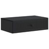 vidaXL Vegghengt Sidebord Svart 59 x 34,5 x 17 cm Konstruert tre