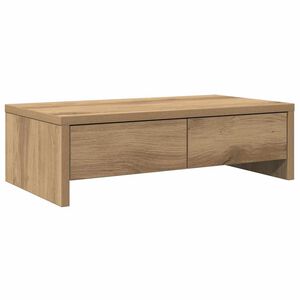 vidaXL Skjermstativ med skuffer artisan eik 50x27x15 cm konstruert tre