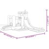 Happy Hop Hoppeslott med sklie og plaskebasseng 330x441x233 cm