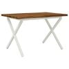 vidaXL Spisebord med levende kant 90 x 55 x 75 cm Solid akasietre
