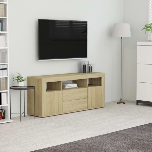 vidaXL TV-benk sonoma eik 120x30x50 cm konstruert tre