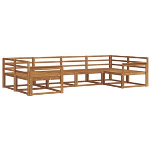 vidaXL Utend&oslash;rs sofa-sett 6 pcs Naturlig Solid akasietre