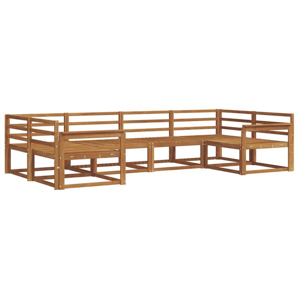 vidaXL Utend&oslash;rs sofa-sett 6 pcs Naturlig Solid akasietre