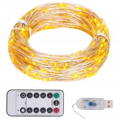 vidaXL LED-strenglys med 150 lysdioder varmhvit 15 m