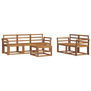 vidaXL Utend&oslash;rs sofa-sett 6 pcs Naturlig