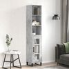 vidaXL Highboard betonggr&aring; 34,5x34x180 cm konstruert tre
