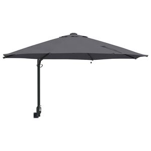 vidaXL Hageparasol Antrasitt 248 x 248 x 148 cm Polyester og st&aring;l
