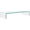 vidaXL TV-benk glass klar 80x30x13 cm