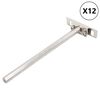 vidaXL Flytende hyllebraketter 12stk usynlig &Oslash;12x200 mm karbonst&aring;l