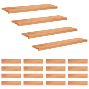vidaXL Trappetrinn 20 stk. 120 x 25 x 2 cm Lakk Massiv b&oslash;ketre