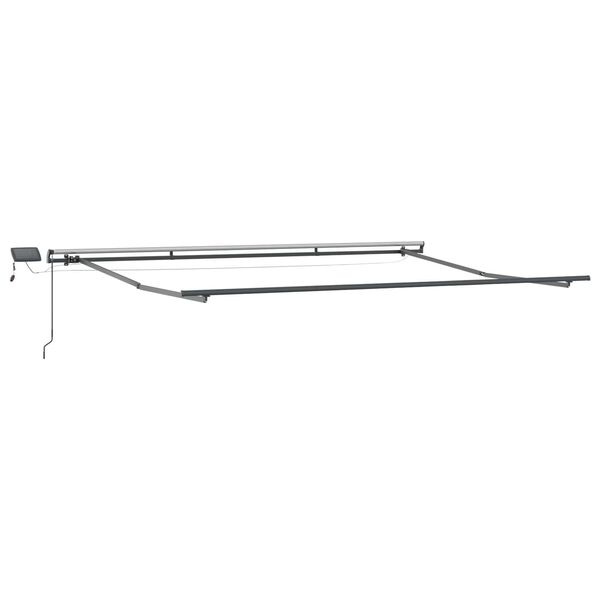 vidaXL Innvendbar Markise med LED -stripelys Hvit 450 &times;300 cm stoff