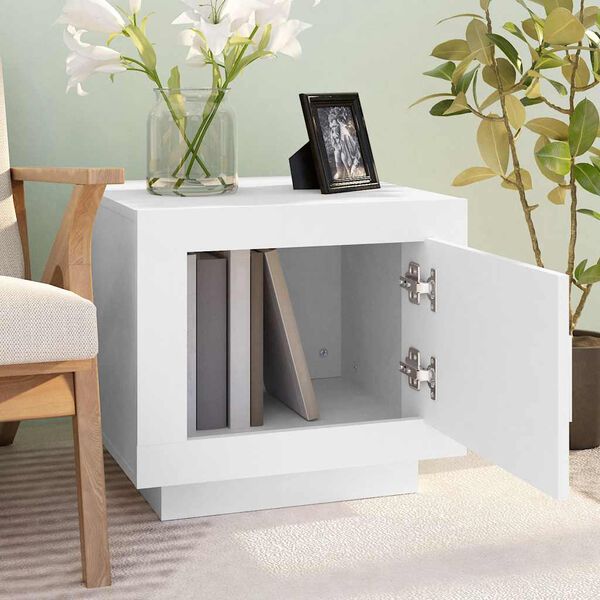 vidaXL Salongbord hvit 51x50x45 cm konstruert tre