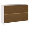 vidaXL Serviesskap Drammen Hvit 114 x 43 x 75.5 cm Massivt furutre