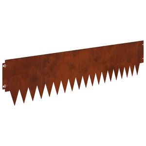 vidaXL Gjerdekant 20 stk. 103 x 25 cm St&aring;l Rusten