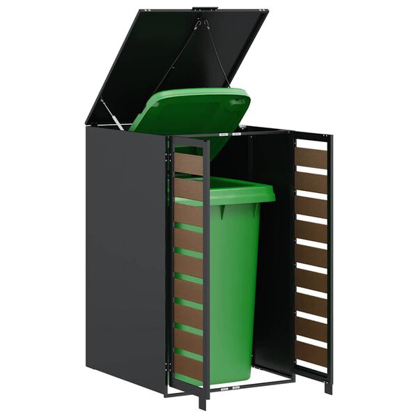 vidaXL Oppbevaring av hjulbeholder med gassl&oslash;ftlokk for 240L beholder