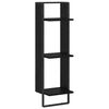 vidaXL Vegghylle Veggmontert Svart Eik 30 x 25 x 100 cm Konstruert tre