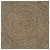 vidaXL Omr&aring;detepper Naturlig og svart 120 x 120 cm Jute