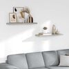 vidaXL Flytende vegghyller 2 stk betonggr&aring; 80x23,5x3,8 cm MDF