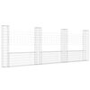 vidaXL Gabionkurv u-formet med 4 stolper 380x20x150 cm jern