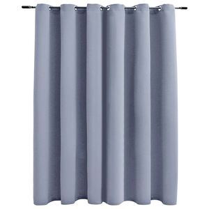 vidaXL Lystett gardin med metallringer gr&aring; 290x245 cm