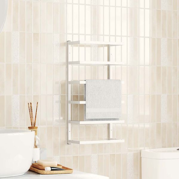 vidaXL H&aring;ndklestativ 24x12x48 cm st&aring;l hvit