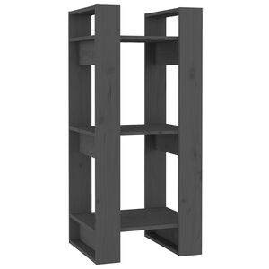 vidaXL Bokhylle/romdeler gr&aring; 41x35x91 cm heltre furu