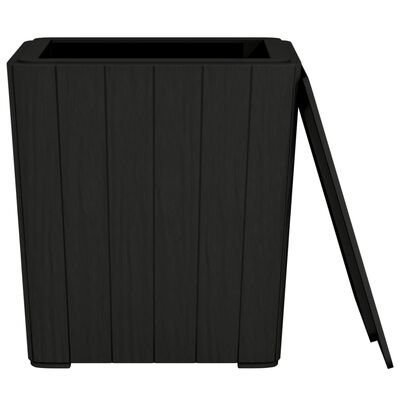 vidaXL Hagebord med avtakbart lokk svart polypropylen