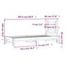 vidaXL Uttrekkbar dagseng hvit 2x(90x200) cm heltre furu