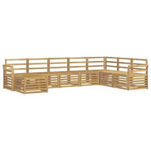 vidaXL Utend&oslash;rs sofa-sett 8 stk. Hvit Solid akasietre