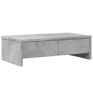 vidaXL Skjermstativ med skuffer betonggr&aring; 50x27x15 cm konstruert tre