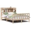 vidaXL Seng med bokhylle uten madrass 140x190 cm heltre furu
