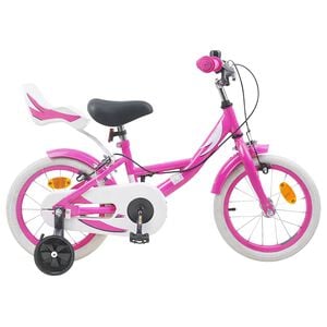 vidaXL Barnesykkel 12 Tommer for 2-4 &aring;r gammel Rosa