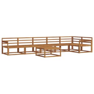 vidaXL Utend&oslash;rs sofa-sett 7 pcs Naturlig Solid akasietre