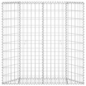 vidaXL Gabion h&oslash;ybed trapesform galvanisert st&aring;l 100x20x100 cm