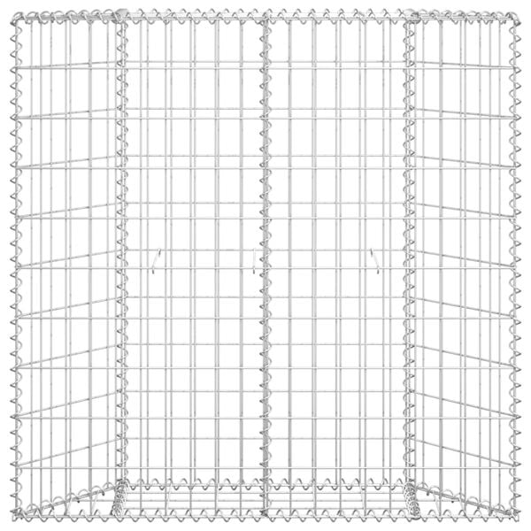 vidaXL Gabion h&oslash;ybed trapesform galvanisert st&aring;l 100x20x100 cm