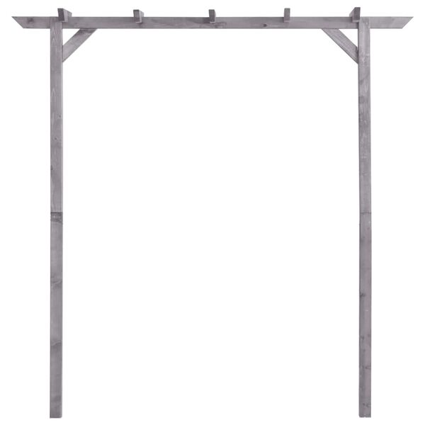 vidaXL Hagepergola gr&aring; 200x40x205 cm impregnert furu