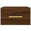 vidaXL Veggmonterte nattbord 2 stk brun eik 35x35x20 cm