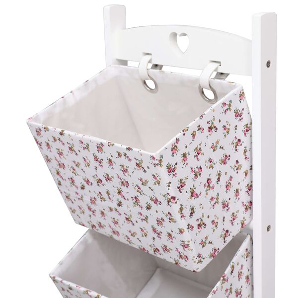 vidaXL Kurvstativ med 3 kurver blomster 35x35x102 cm tre