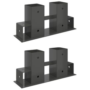 Vedstabel Hjelp 2 pcs Antrasitt 34 x 10 x 15 cm St&aring;l