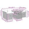 vidaXL Hagesofaer med puter 7 deler svart polyrotting akasie