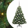 vidaXL Kunstig juletre med 150 LED med stativ gr&oslash;nn 120 cm PE og PVC