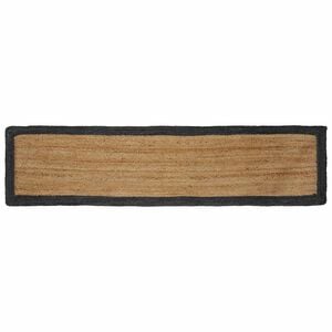 vidaXL Omr&aring;deteppet M&oslash;rk gr&aring; og naturlig 60 x 200 cm Jute