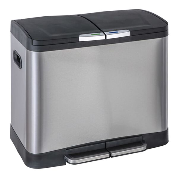 Practo Home Pedalb&oslash;tte 2x20 L matt rustfritt st&aring;l