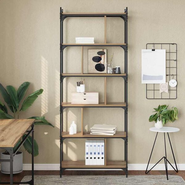 vidaXL Bokhylle artisan eik 76 x 32 x 192 cm Konstruert tre